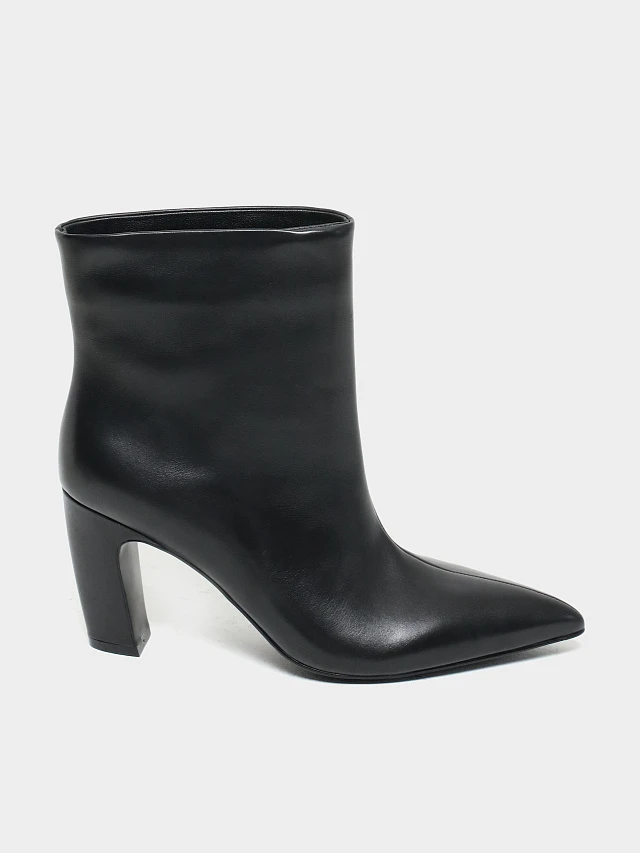 Ботильоны женские всесезонные, цвет черный, натуральная кожа 497227 | 1