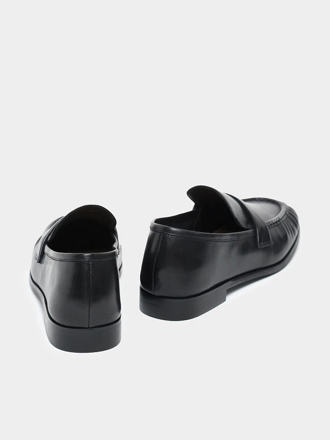 Лоферы женские всесезонные, цвет черный, натуральная кожа 7990170 | 4