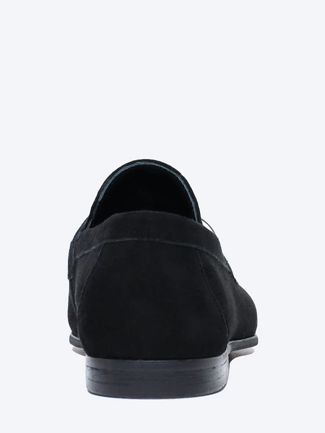 Лоферы мужские всесезонные, цвет черный, натуральный велюр M1781854 | 5