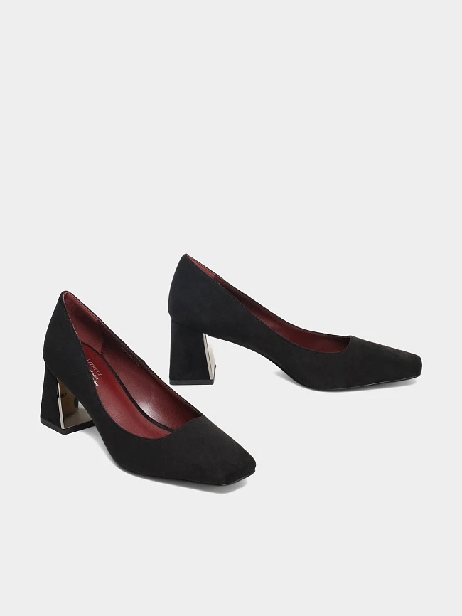 Туфли женские всесезонные, цвет черный, искусственный велюр 6550363-2 | 3