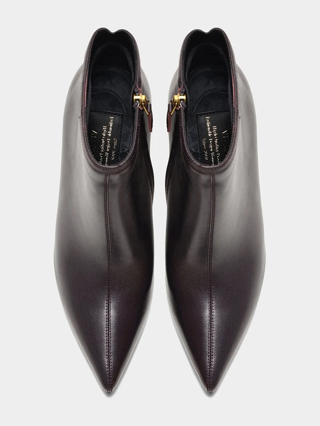 Ботильоны женские всесезонные, цвет фиолетовый, натуральная кожа 1494649 | 5