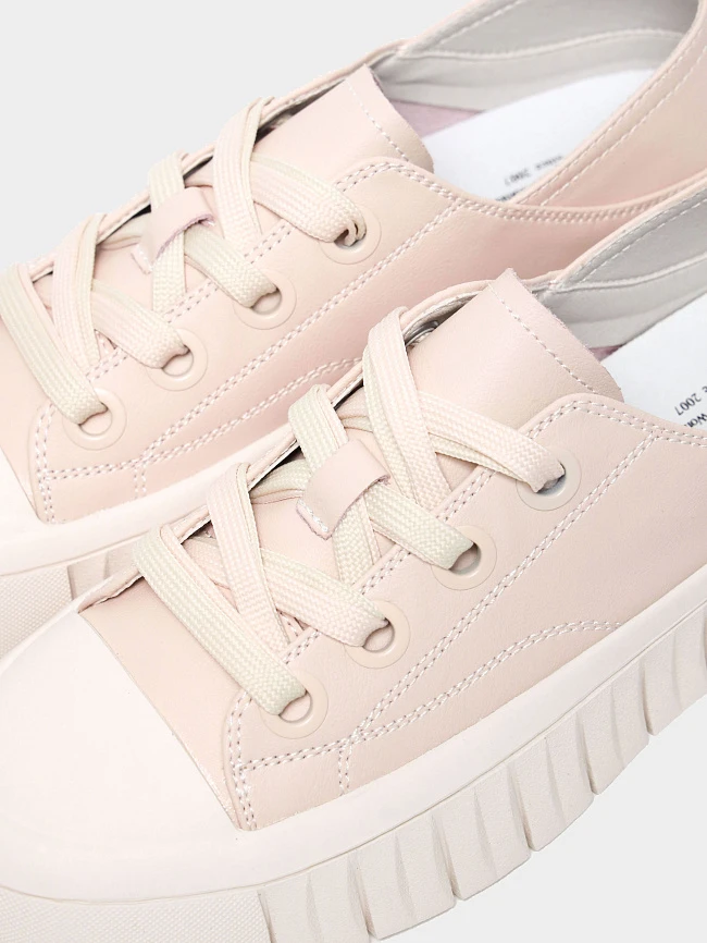 Кеды женские демисезонные, цвет пудровый, натуральная кожа и полимерные материалы 6810013 | 7