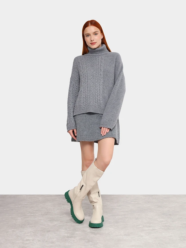 Сапоги женские демисезонные, цвет молочный, искусственная кожа 1847544 | 12