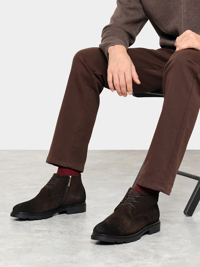 Ботинки мужские демисезонные, цвет коричневый, натуральный спилок M1782559 | 8