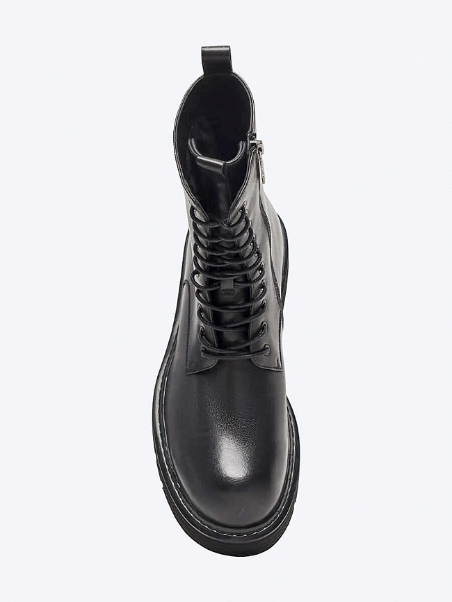 Ботинки мужские демисезонные, цвет черный, натуральная кожа M253883 | 4