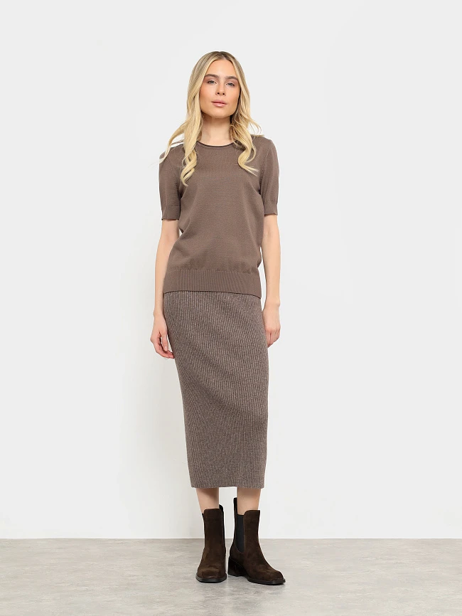 Полусапоги женские демисезонные, цвет коричневый, натуральный велюр 1494507 | 8