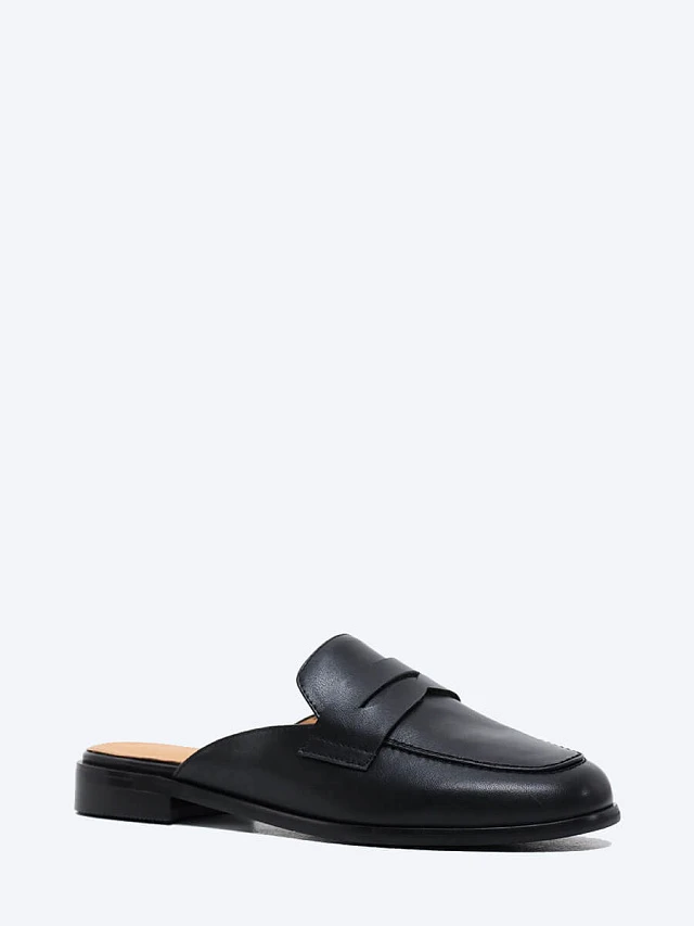 Мюли женские летние, цвет черный, натуральная кожа 3630076 | 1