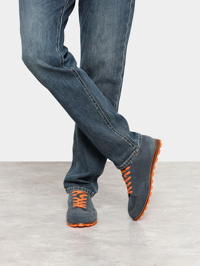 Кеды мужские демисезонные, цвет синий, натуральный спилок M1781864 | 8