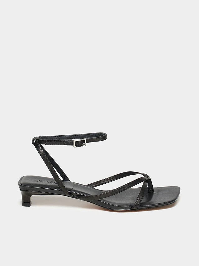 Босоножки женские летние, цвет черный, натуральная кожа 1731384 | 1