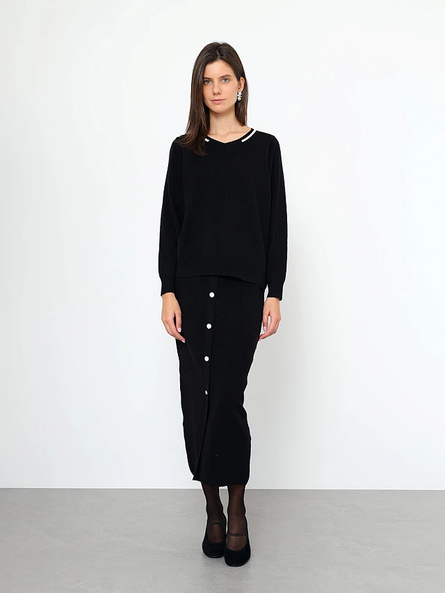 Комплект (джемпер+юбка) женские демисезонные KA40001-01 | 1