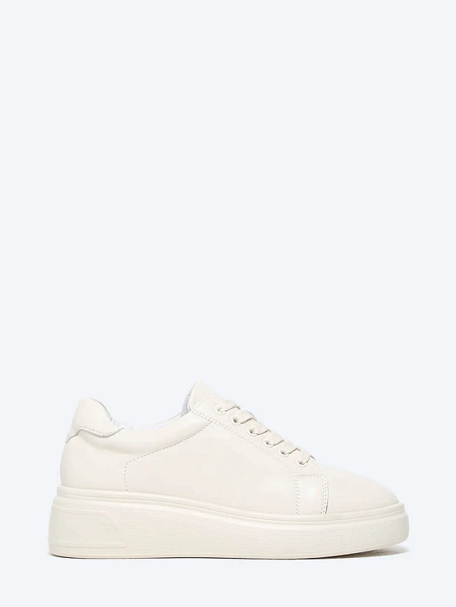 Кеды женские демисезонные, цвет молочный, натуральная кожа и полимерные материалы 6810070 | 2