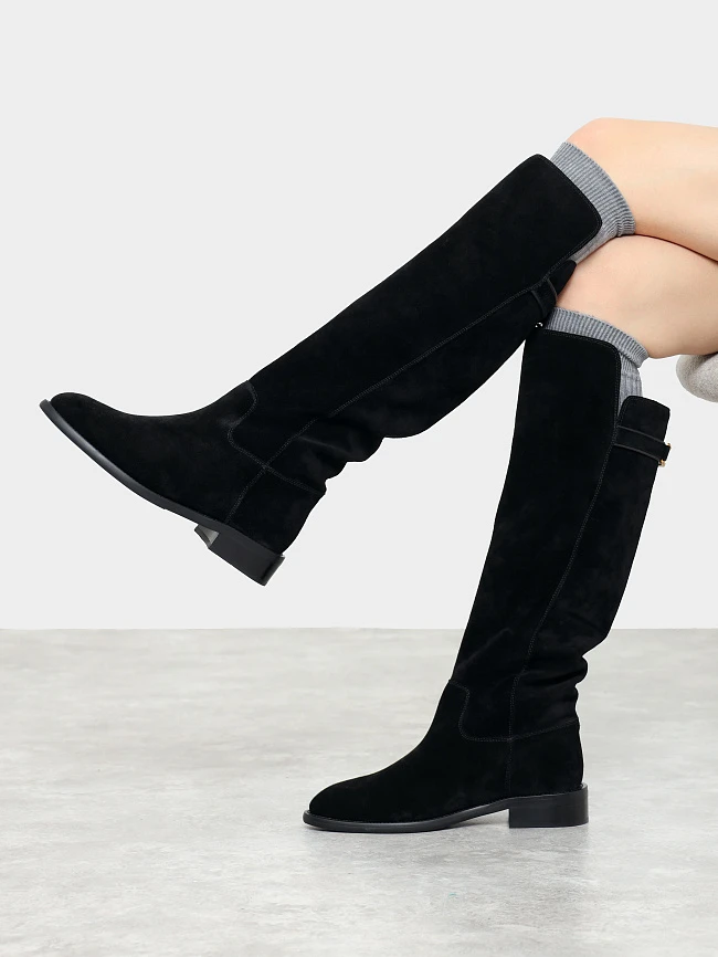 Сапоги женские зимние, цвет черный, натуральный спилок 1494577M | 12