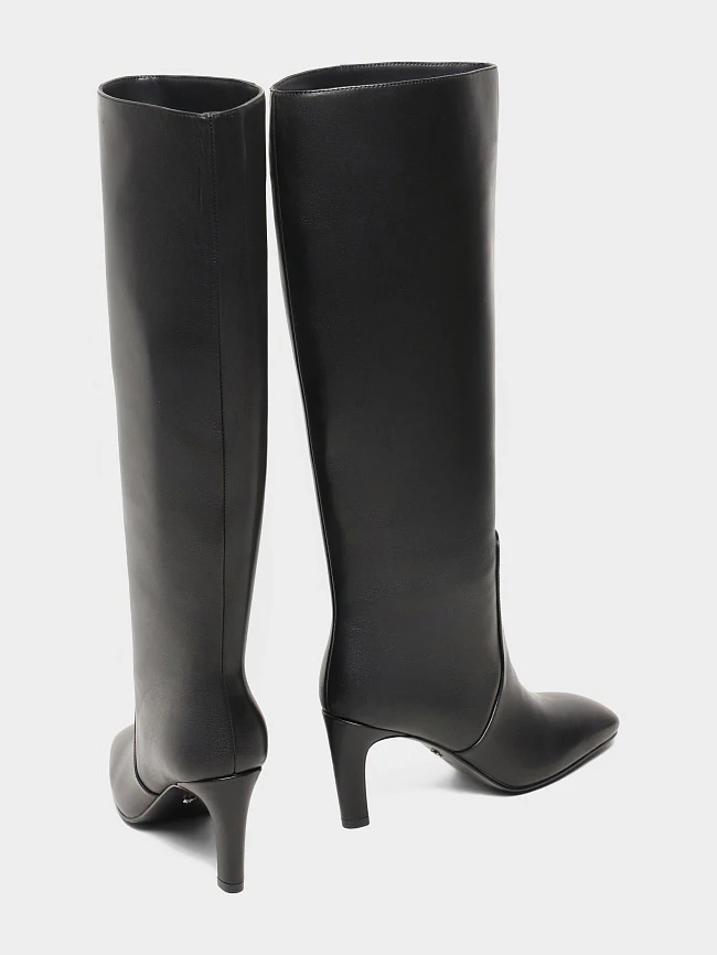 Сапоги женские демисезонные, цвет черный, натуральная кожа 1731139 | 4