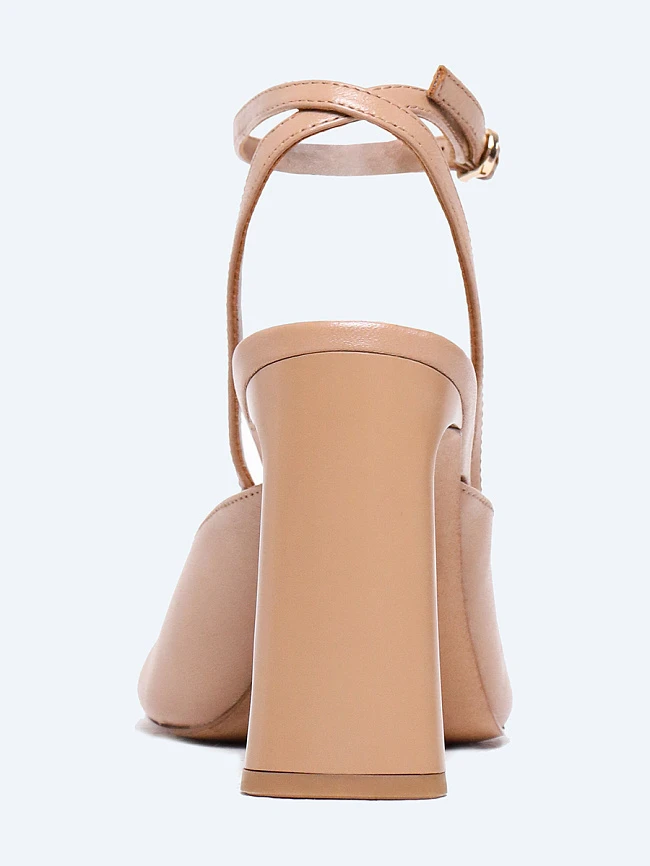 Босоножки женские летние, цвет бежевый, натуральная кожа 1821301 | 5