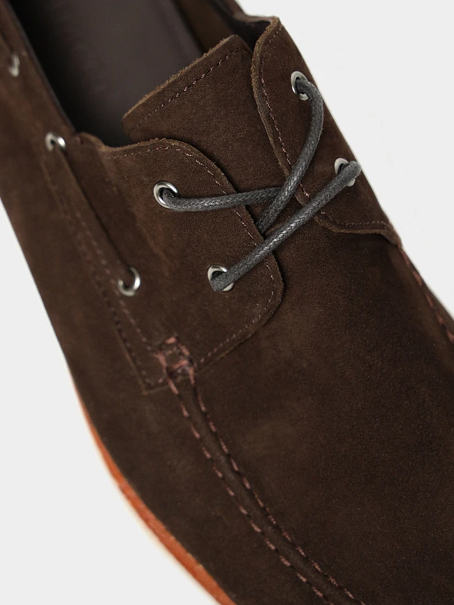 Полуботинки мужские всесезонные, цвет коричневый, натуральный нубук M1782711 | 5