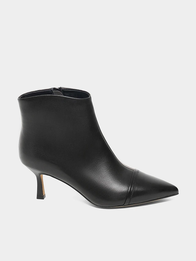 Ботильоны женские всесезонные, цвет черный, натуральная кожа 17VC400 | 1