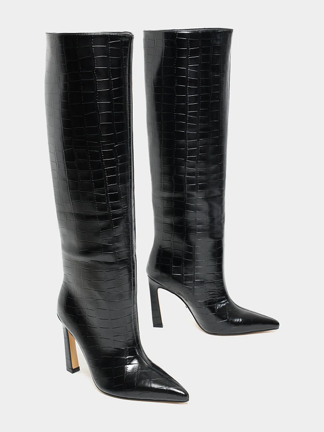 Сапоги женские демисезонные, цвет черный, натуральная кожа 6550374 | 3