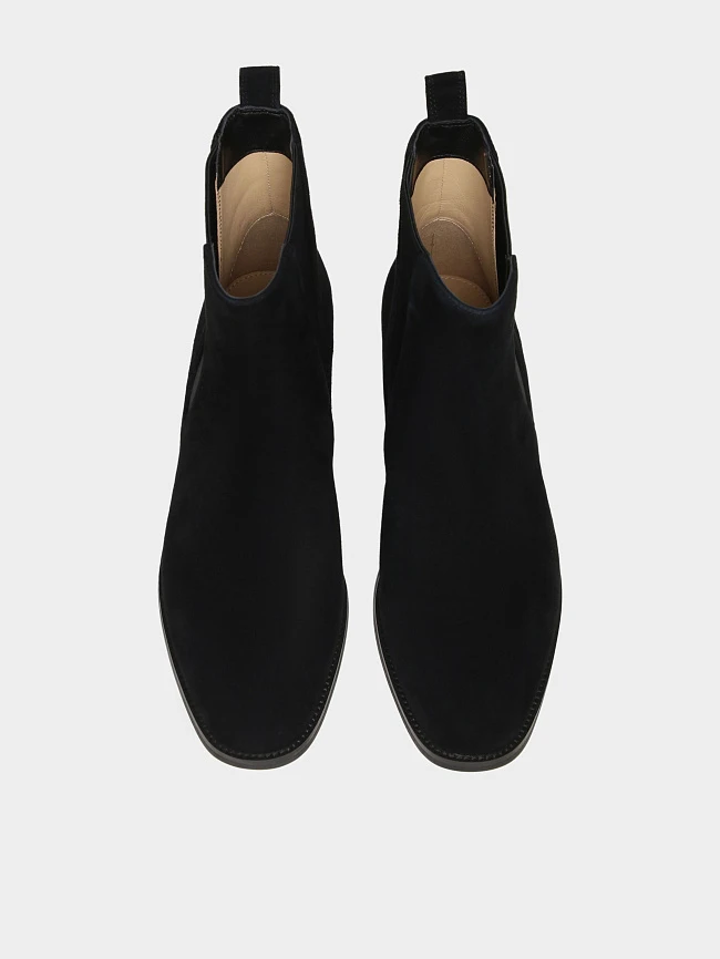 Полусапоги женские демисезонные, цвет черный, натуральный велюр 495636 | 5