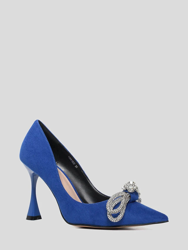Туфли 1396460 женские цвет синий, искусственный велюр 1396460         | 1
