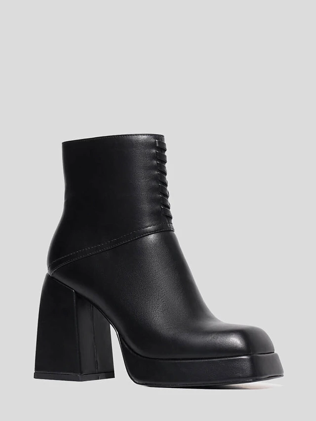 Ботильоны женские демисезонные, цвет черный, искусственная кожа 1399229 | 1