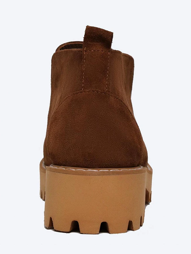 Лоферы женские всесезонные, цвет рыжий, натуральный нубук 136830 | 7