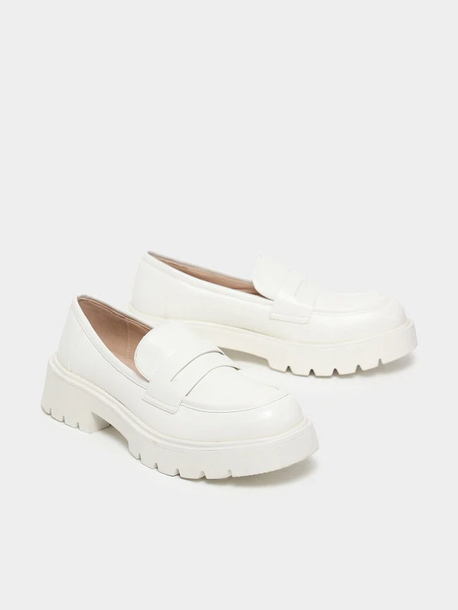 Лоферы женские всесезонные, цвет белый, искусственная кожа 1397711 | 3