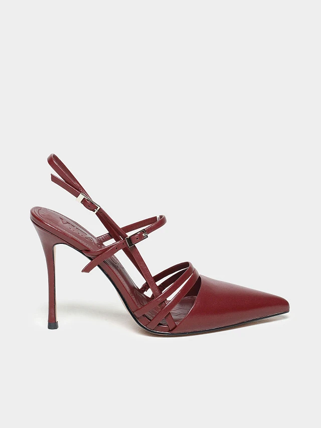 Туфли женские летние, цвет бордовый, натуральная кожа 497716 | 8