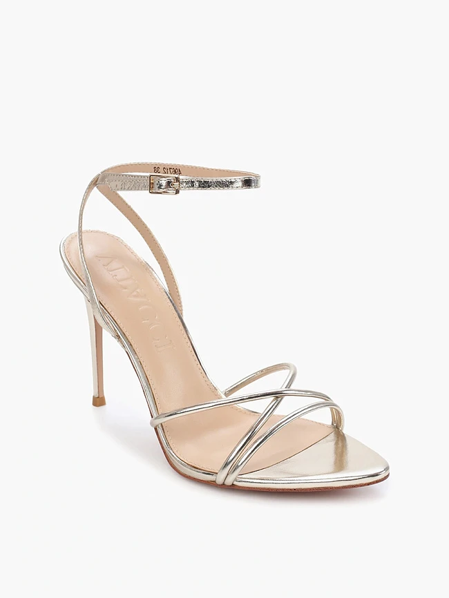 Босоножки женские летние, цвет золотой, натуральная кожа 496712 | 2