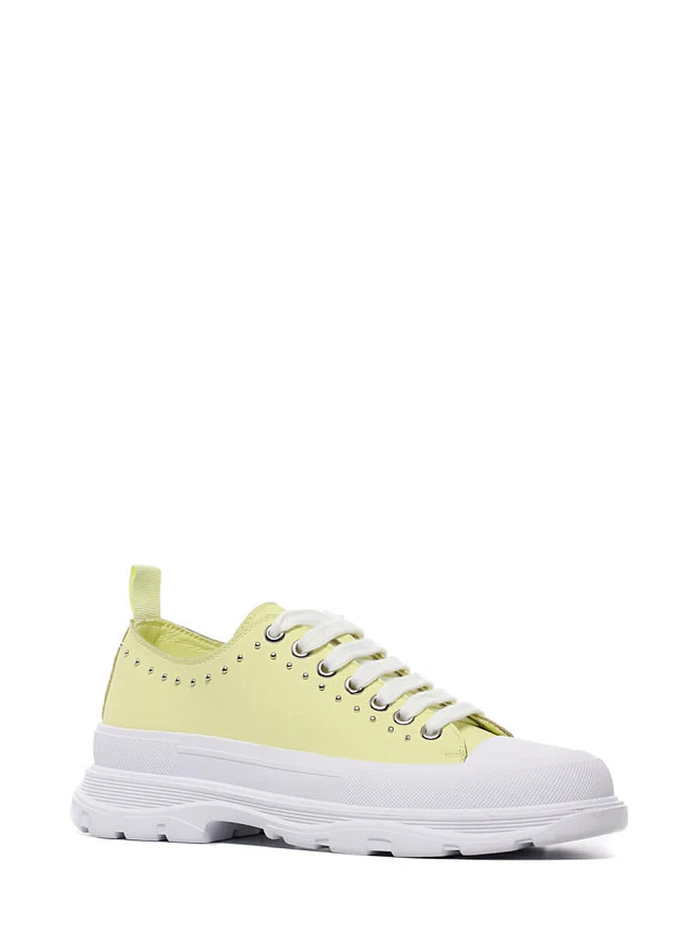 Кеды 1845778 женские цвет желтый, натуральная кожа и полимерные материалы 1845778         | 1