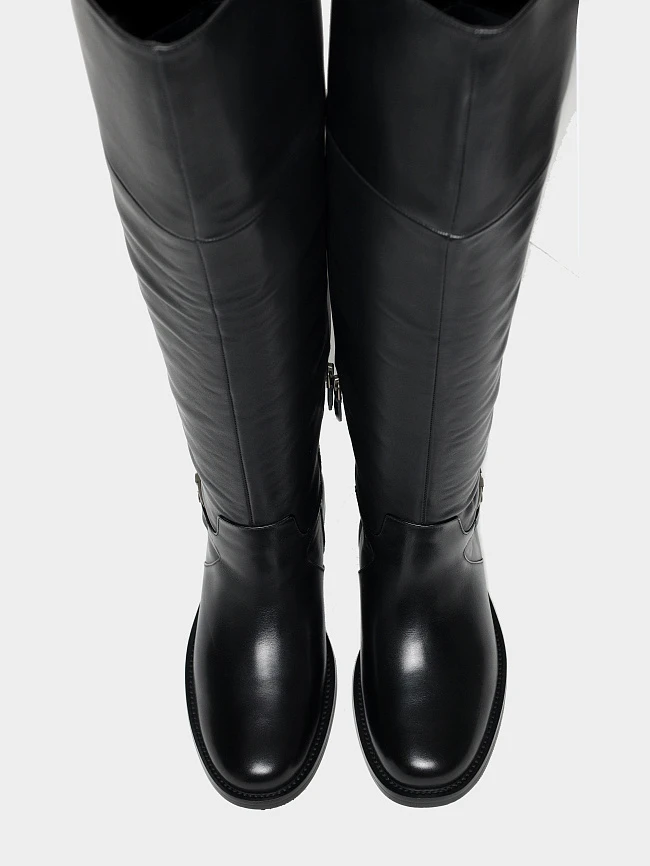 Ботфорты женские зимние, цвет черный, натуральная кожа 1494633M | 5