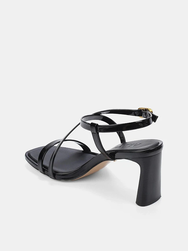 Босоножки женские летние, цвет черный, натуральная лаковая кожа 1494281 | 3