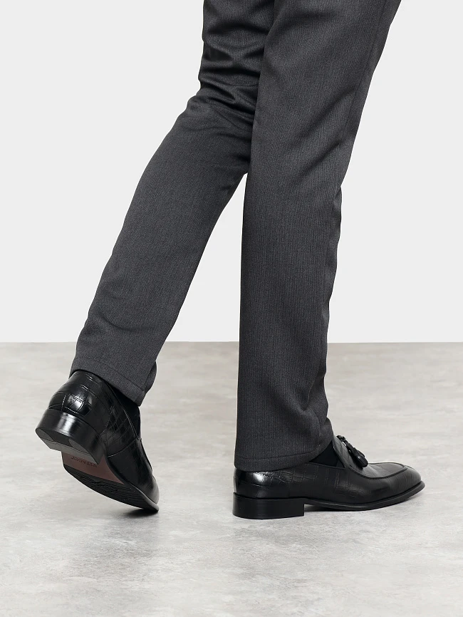 Лоферы мужские всесезонные, цвет черный, натуральная кожа M1022959 | 8