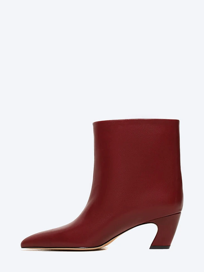 Полусапоги женские всесезонные, цвет бордовый, натуральная кожа 497220 | 4