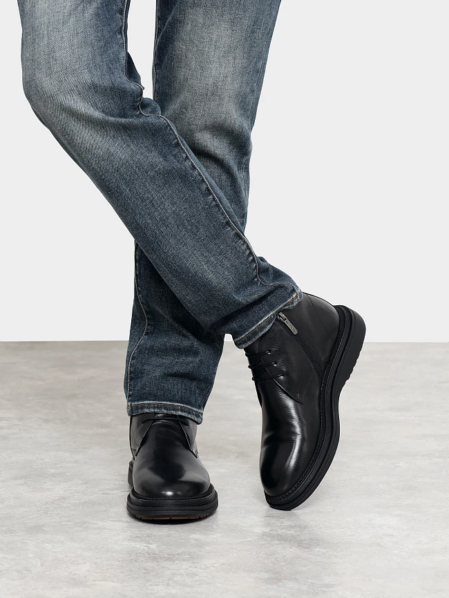 Ботинки мужские зимние, цвет черный, натуральная кожа M1023019M | 9