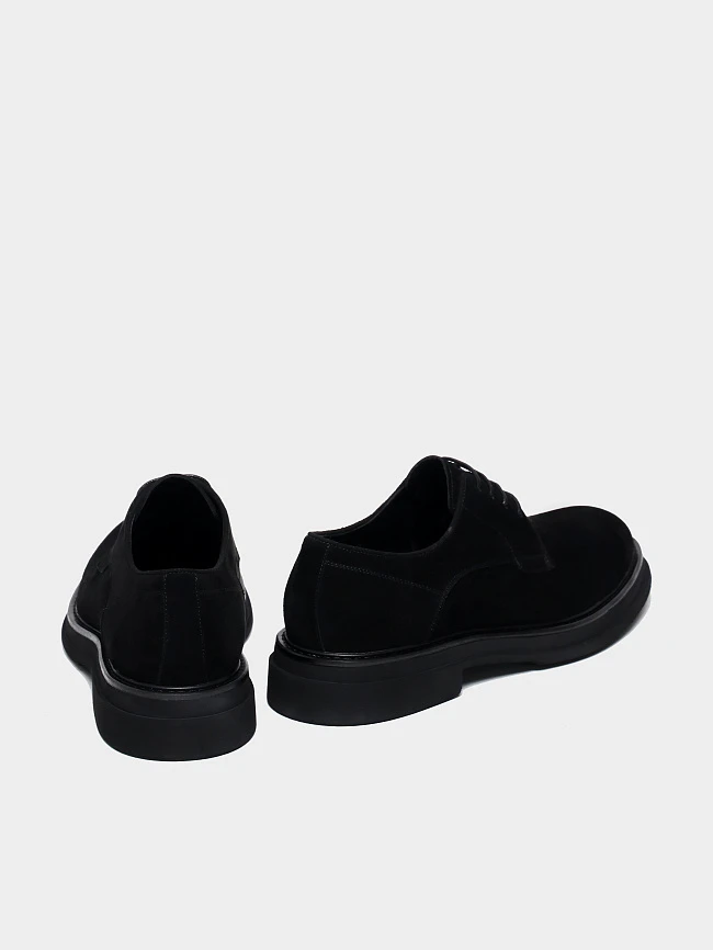 Полуботинки мужские всесезонные, цвет черный, натуральный велюр M1022904 | 4