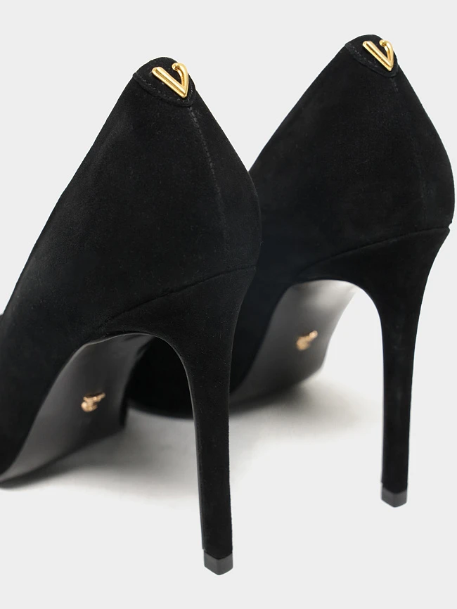 Туфли женские всесезонные, цвет черный, натуральный велюр 1494531 | 6