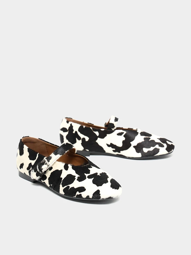 Балетки женские всесезонные, цвет мультиколор, натуральный мех (пони) 7210422 | 3