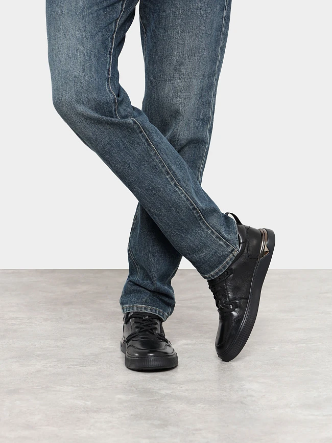 Кеды мужские демисезонные, цвет черный, натуральная кожа M1781512 | 9