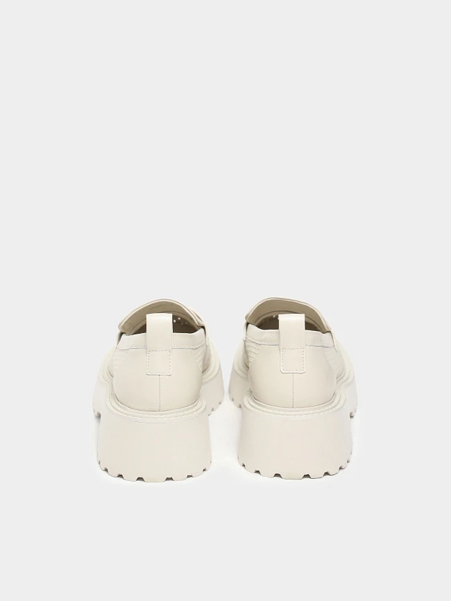 Лоферы женские всесезонные, цвет молочный, натуральная кожа 1013012 | 6