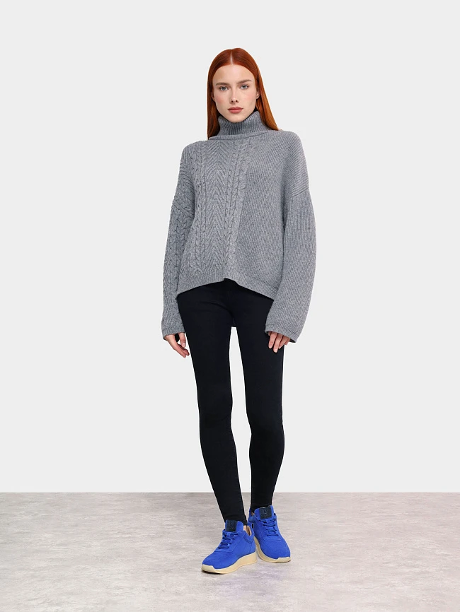 Кроссовки женские демисезонные, цвет синий, натуральный спилок 1780001 | 13