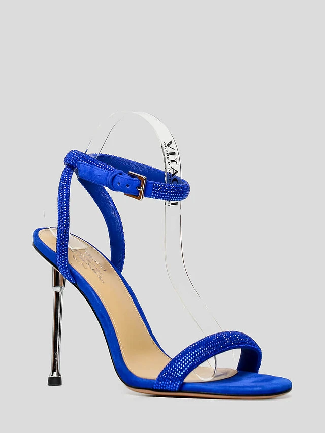 Босоножки 494811 женские цвет синий, натуральный велюр 494811          | 5