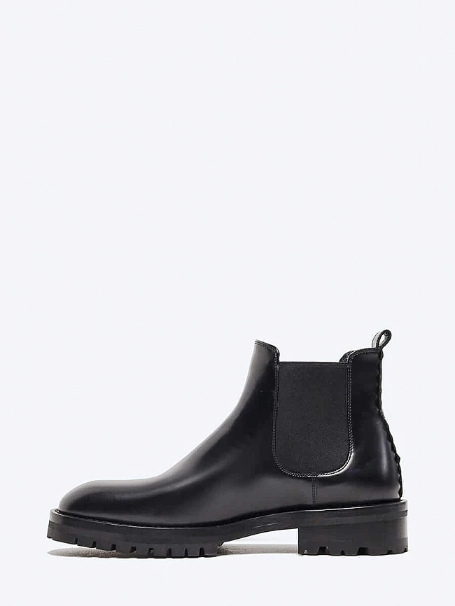 Ботинки мужские демисезонные, цвет черный, натуральная кожа M1022530 | 3