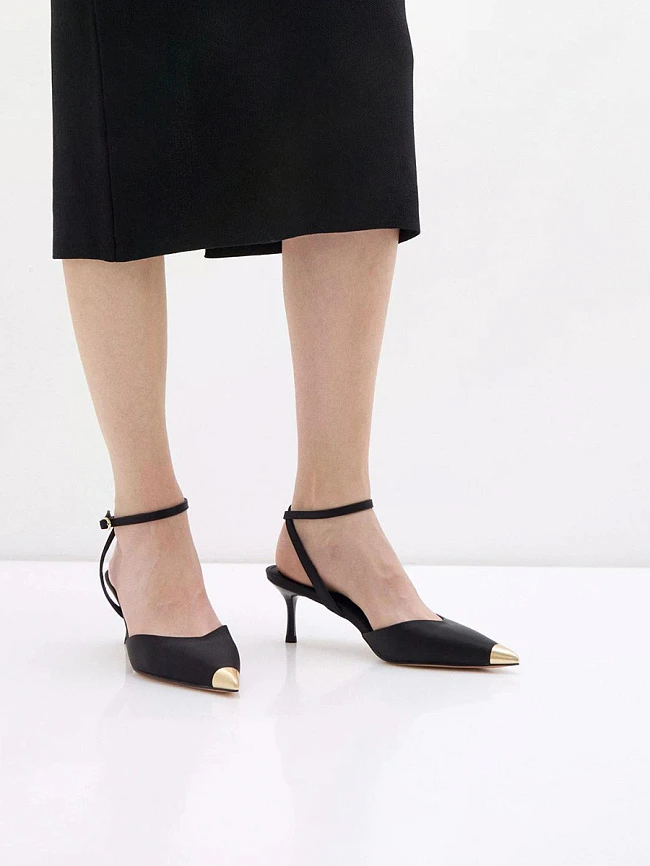 Туфли женские летние, цвет черный, натуральная кожа 17VC221 | 6