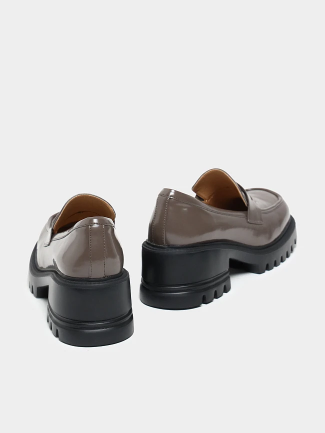 Лоферы женские всесезонные, цвет бежевый, натуральная кожа и полимерные материалы 1849379 | 4