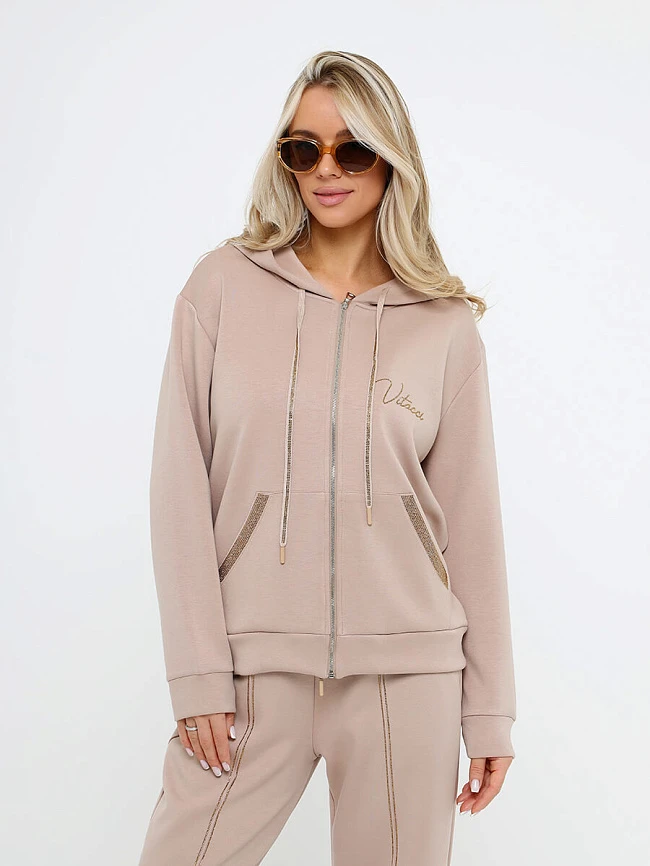 Комплект (толстовка+брюки) женские демисезонные KA17598-08 | 5