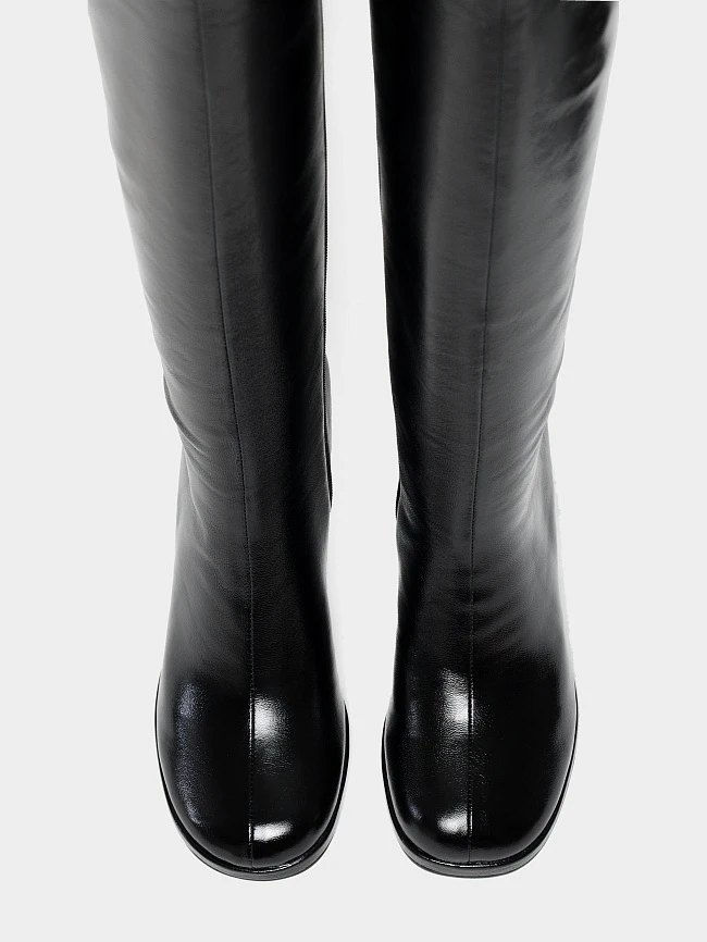 Сапоги женские демисезонные, цвет черный, натуральный наплак 944276 | 5