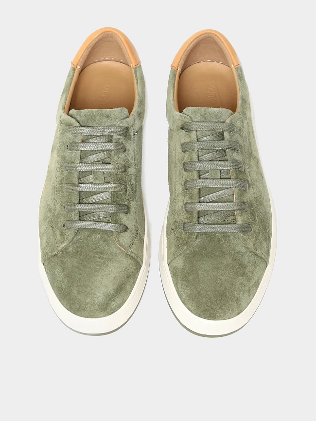 Кеды мужские демисезонные, цвет хаки, натуральный спилок/натуральная кожа M253678 | 5