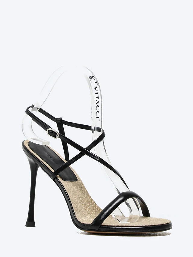 Босоножки женские летние, цвет черный, натуральная кожа 1493431 | 1