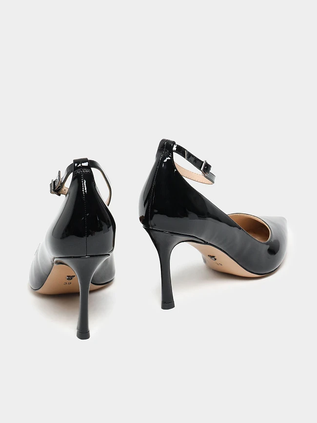 Туфли женские всесезонные, цвет черный, натуральная лаковая кожа 496620 | 4