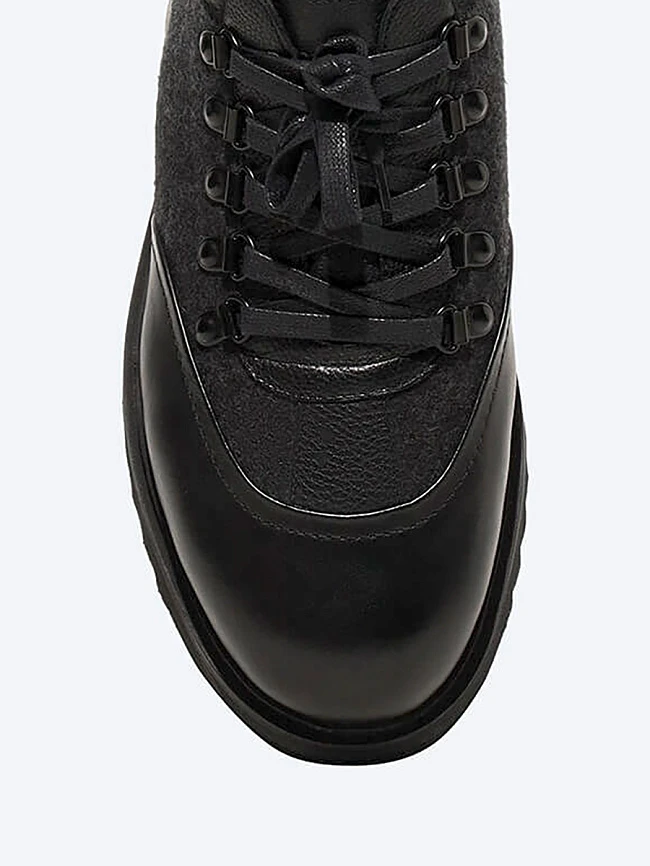 Полуботинки мужские зимние, цвет черный, натуральная кожа/шерсть M1782548M | 4